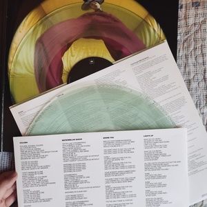 Harry styles fine line vinyl coke bottle green